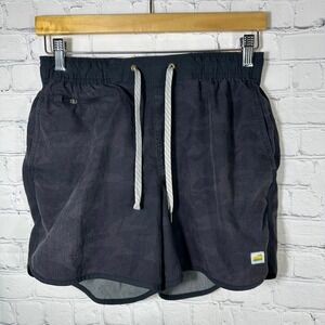 Vuori Banks Shorts Mens Small Black Camo Athletic Board Shorts Quick Dry V366